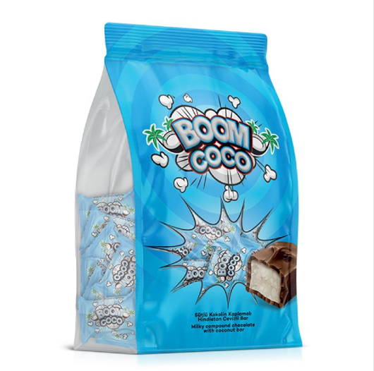 Boom Coco / Sütlü Kokolin Kaplamalı Hindistan Cevizli Bar - Görsel 2